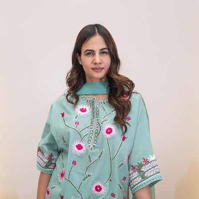 Embroidered muls